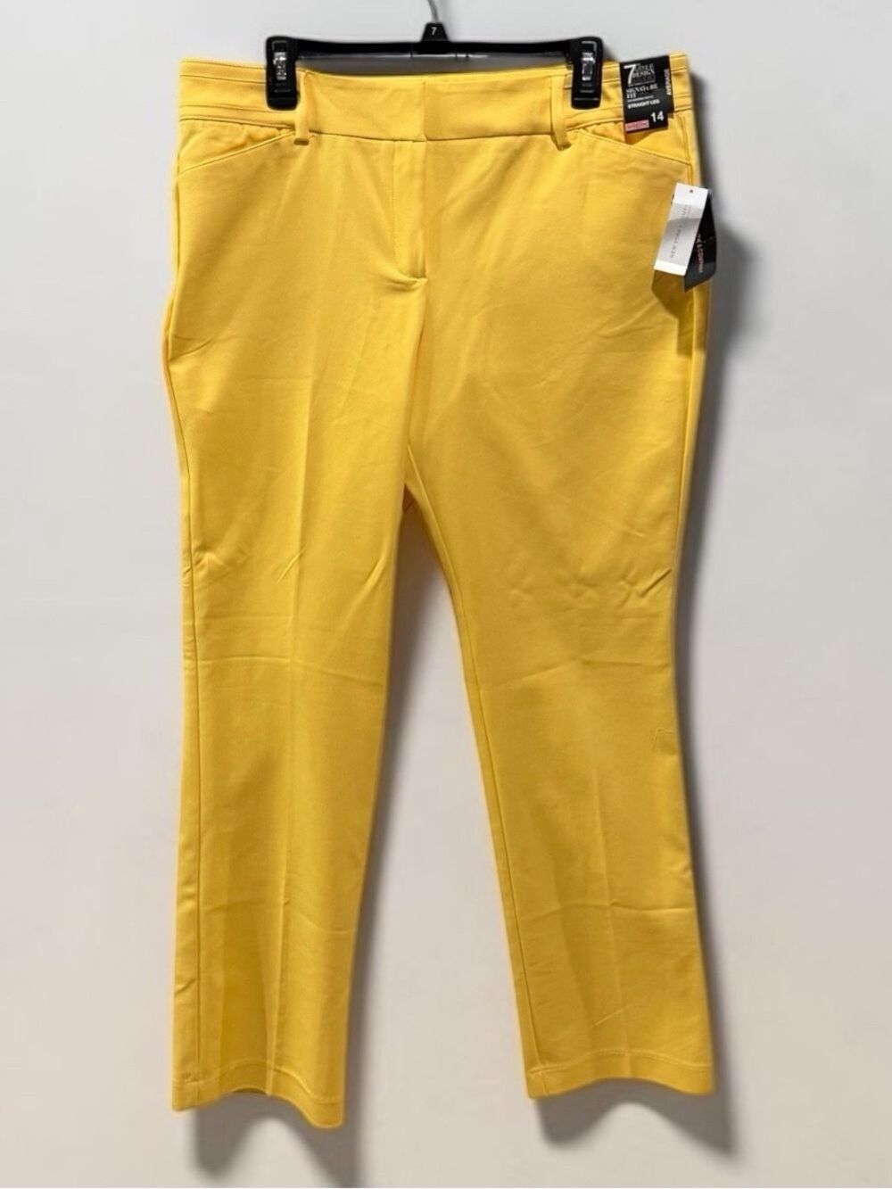New York & Co Straight Leg Pants Yellow Size 14
